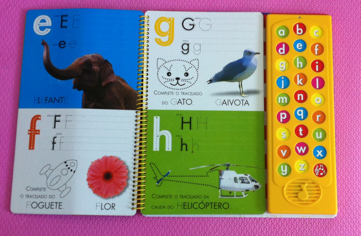 Livro infantil Escute & Aprenda! Escreva e Apague – ABC com sons”