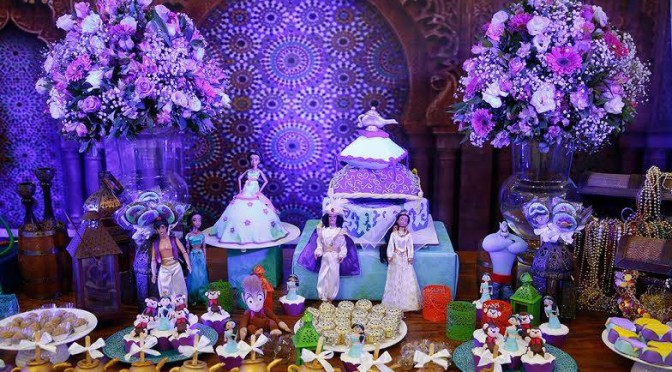 Festa da Jasmine, a princesa de Aladdin (doces personalizados)