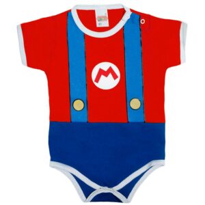 Enxoval de bebê: body de bebê Mario Bros