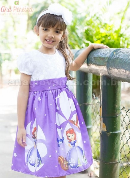 Vestidos infantis de festa Princesa Sofia