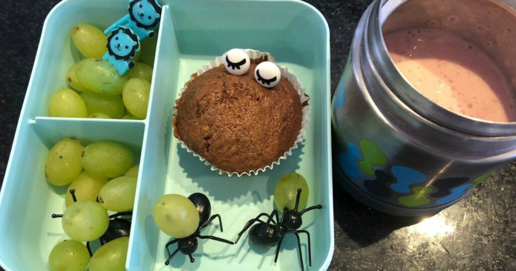 Lanche para a escola nutritivo